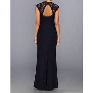 Adrianna Papell navy lace evening gown size 8